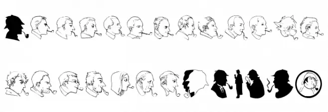 JMH Sherlock Dingbats Regular Шрифта строчной