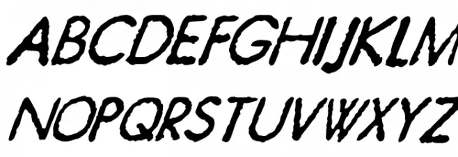 JMH Typewriter Sans Italic Schriftart Groß