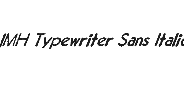 JMH Typewriter Sans Italic Logo