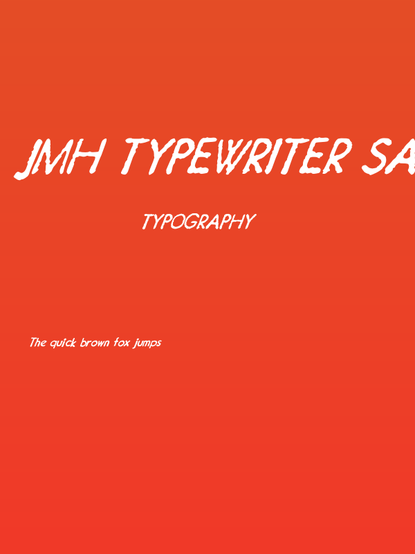JMH Typewriter Sans Italic Poster