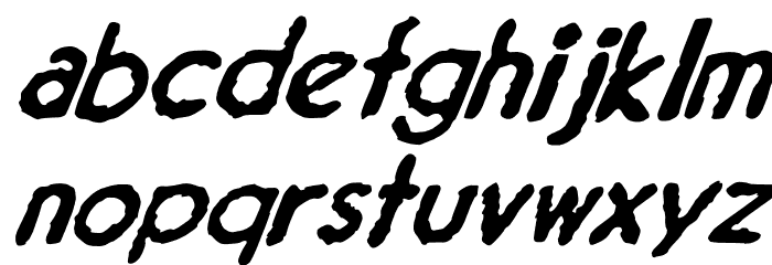 JMH Typewriter Sans Italic Schriftart Kleinbuchstaben