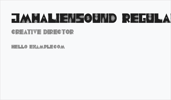 JMHAlienSound-Regular Business Card
