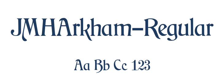 JMHArkham-Regular Font Preview