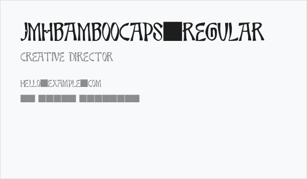 JMHBambooCaps-Regular Business Card