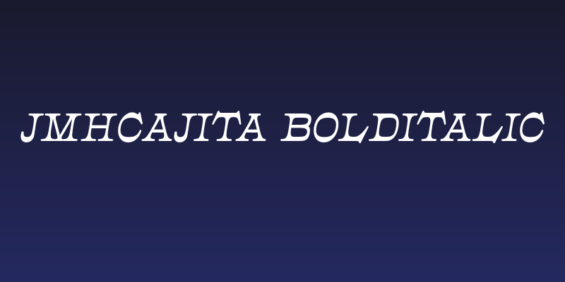 JMHCajita-BoldItalic Social Header