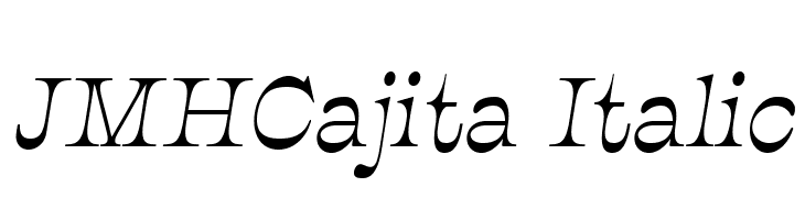 JMHCajita-Italic फ़ॉन्ट