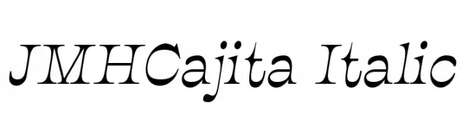 JMHCajita-Italic  les polices de caractères gratuit tlcharger
