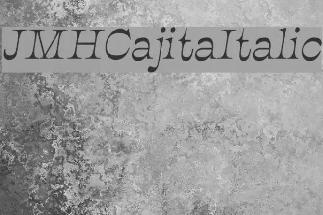 JMHCajita-Italic Polices examples