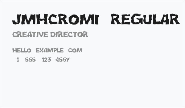 JMHCromI-Regular Business Card
