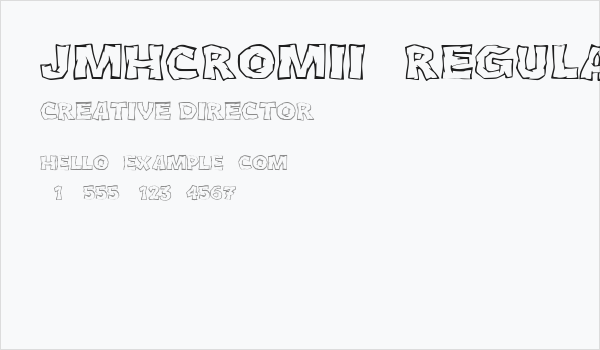 JMHCromII-Regular Business Card