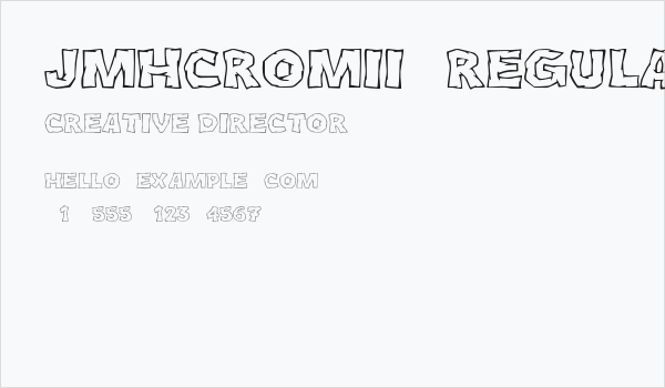 JMHCromII-Regular Business Card