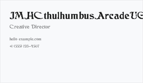 JMHCthulhumbusArcadeUGalt1-Regu Business Card