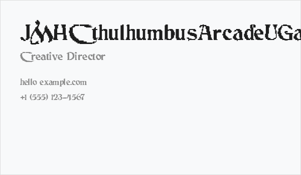 JMHCthulhumbusArcadeUGalt2-Regu Business Card
