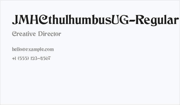 JMHCthulhumbusUG-Regular Business Card