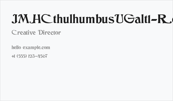 JMHCthulhumbusUGalt1-Regular Business Card