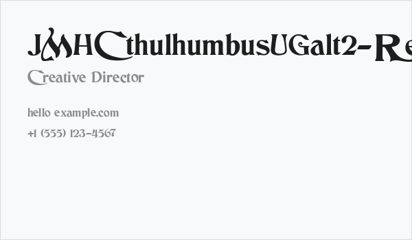 JMHCthulhumbusUGalt2-Regular Business Card