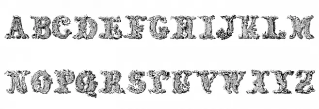 JMHDecornaCaps-Regular 字体 小写