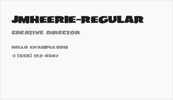 JMHEERIE-Regular Business Card