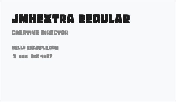 JMHEXTRA-Regular Business Card
