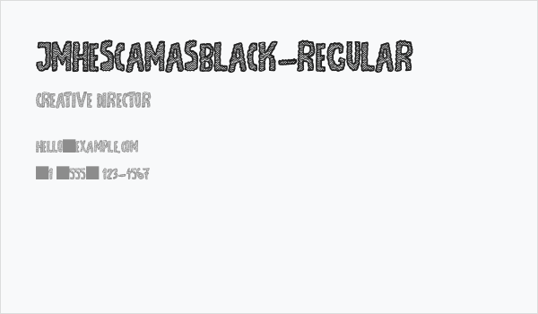 JMHEscamasBlack-Regular Business Card