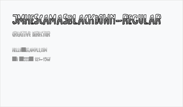 JMHEscamasBlackDown-Regular Business Card