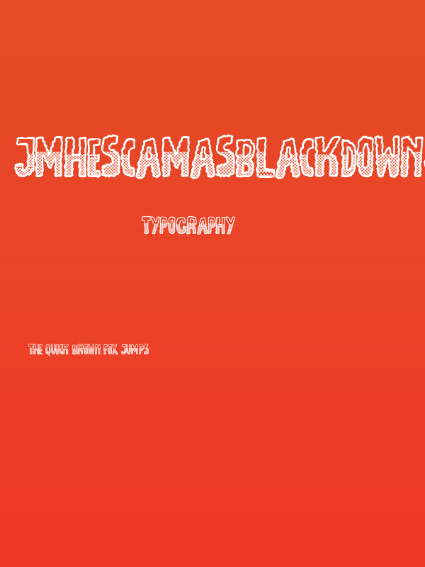 JMHEscamasBlackDown-Regular Poster