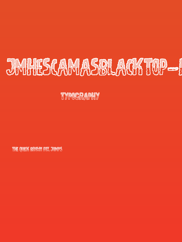 JMHEscamasBlackTop-Regular Poster