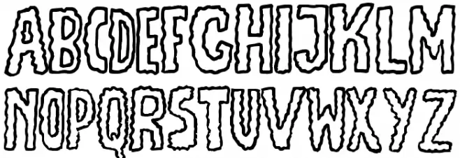 JMHEscamasOut-Regular Шрифта ВЕРХНИЙ