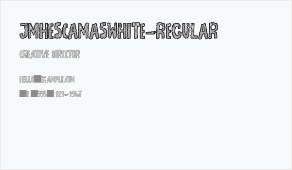 JMHEscamasWhite-Regular Business Card