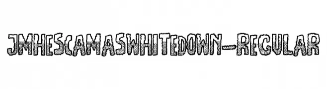 JMHEscamasWhiteDown-Regular  font caratteri gratis