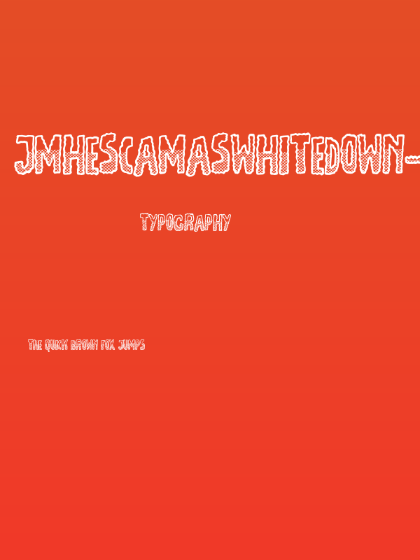 JMHEscamasWhiteDown-Regular Poster