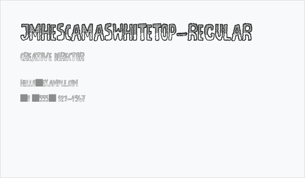 JMHEscamasWhiteTop-Regular Business Card