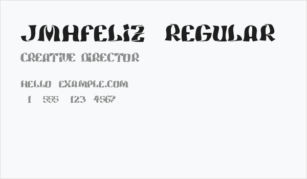 JMHFeliz-Regular Business Card