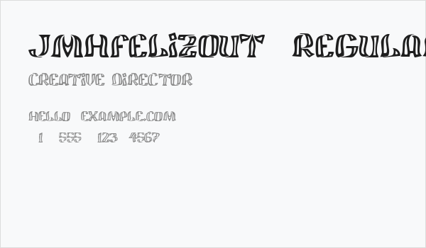 JMHFelizOut-Regular Business Card