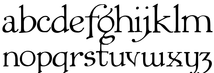 JMHGrace-Regular Font LOWERCASE
