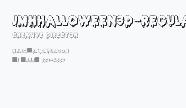 JMHHALLOWEEN3D-Regular Business Card