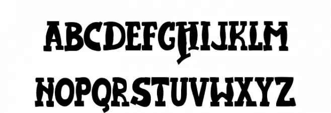 JMHHarryDicksonOne-Regular フォント 大文字