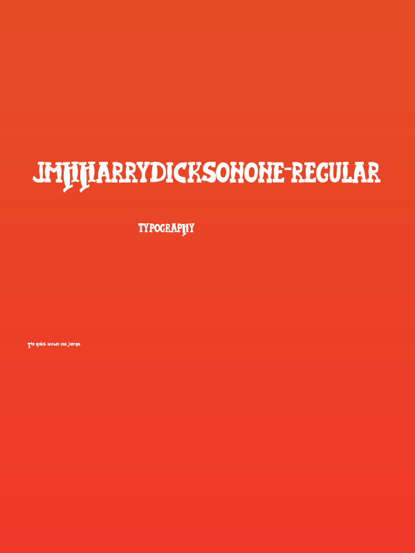 JMHHarryDicksonOne-Regular Poster