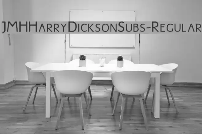 JMHHarryDicksonSubs-Regular Schriftart examples