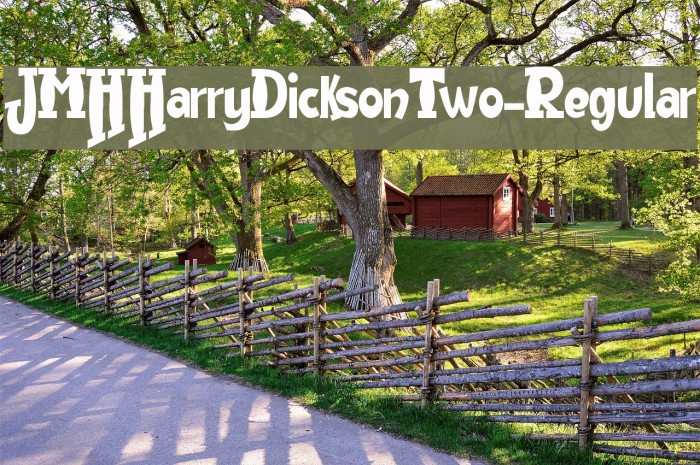 JMHHarryDicksonTwo-Regular Font examples