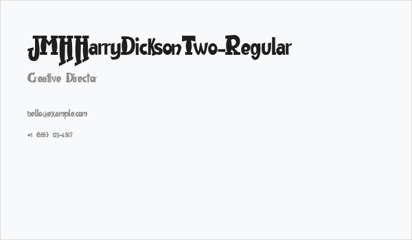 JMHHarryDicksonTwo-Regular Business Card