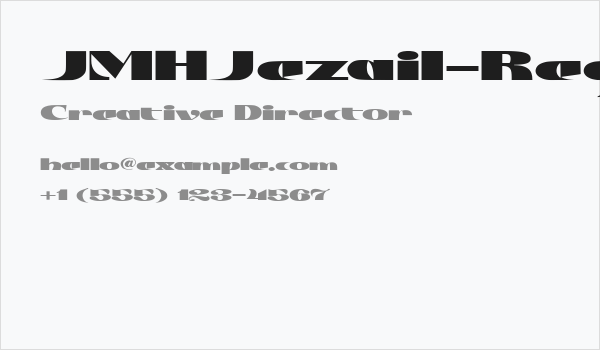 JMHJezail-Regular Business Card
