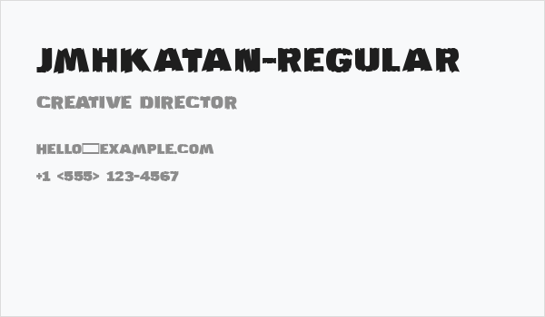 JMHKATAN-Regular Business Card