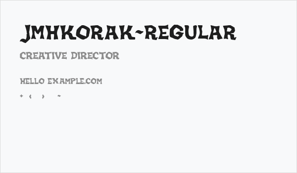 JMHKORAK-Regular Business Card
