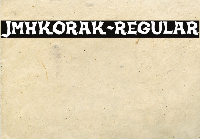 JMHKORAK-Regular Font examples