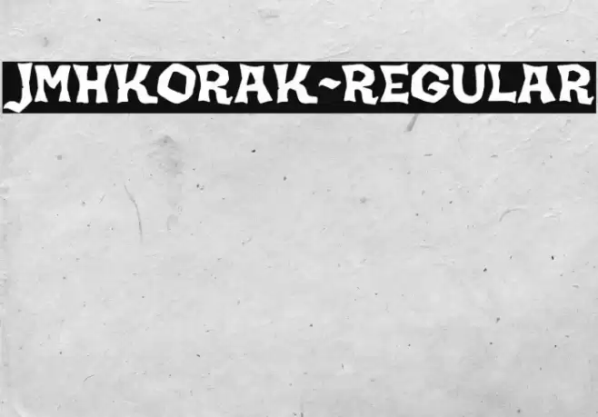 JMHKORAK-Regular Font examples