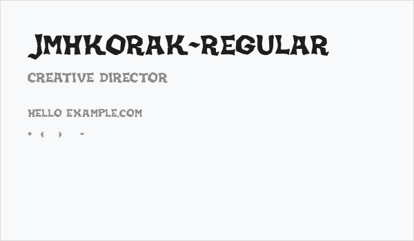 JMHKORAK-Regular Business Card