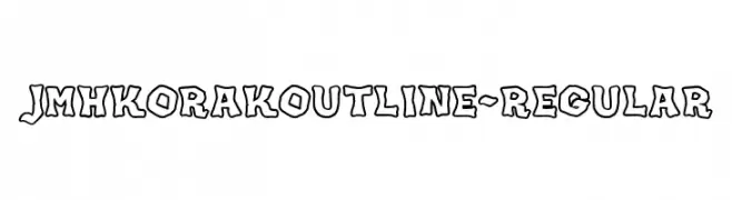 JMHKORAKOUTLINE-Regular  Frei Schriftart Herunterladen