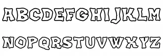 JMHKORAKOUTLINE-Regular フォント 大文字