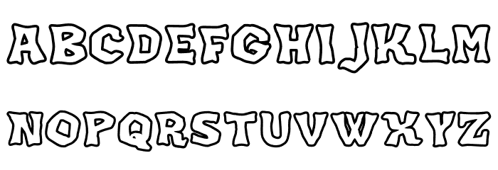 JMHKORAKOUTLINE-Regular Font LOWERCASE